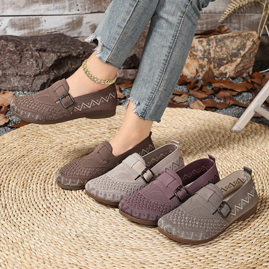 Zapatos casuales de malla sin cordones