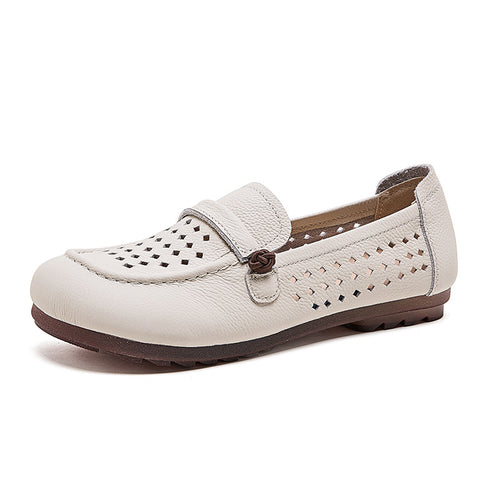 100% cuero genuino zapatos suela blanda