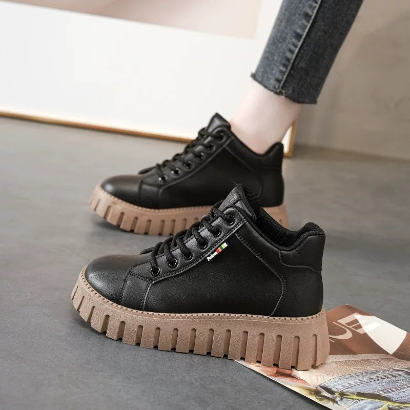 Botas Martin de suela gruesa de caña alta para mujer(Nuevo modelo)