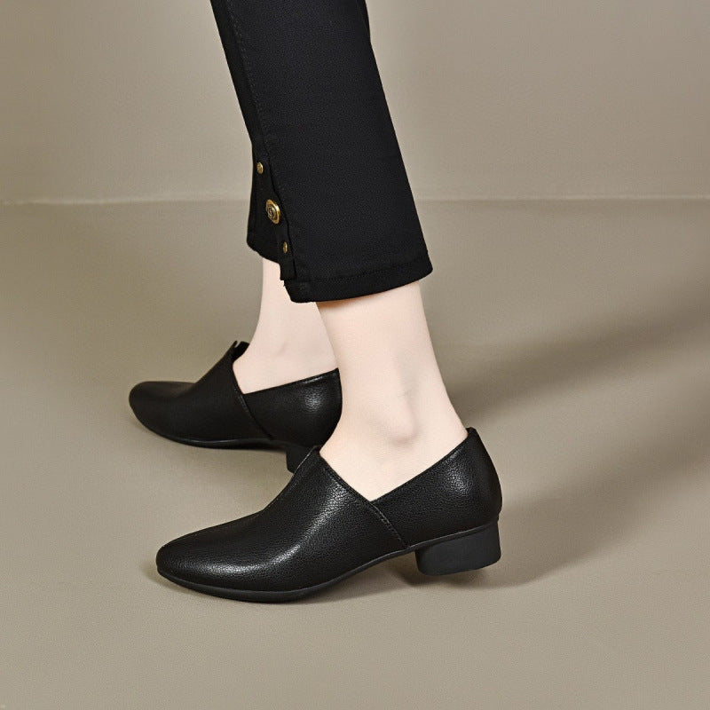 Zapatos ortopédicos cómodos de cuero genuino