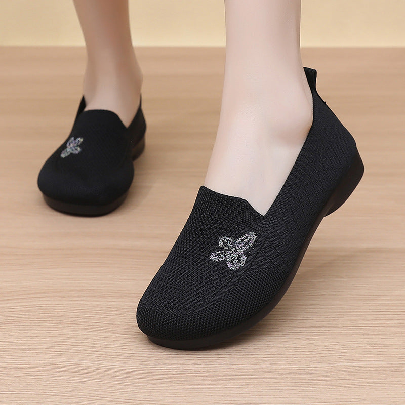 Zapatos de malla con forma de mariposa