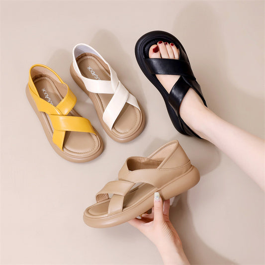 Sandalias de piel con suela suave