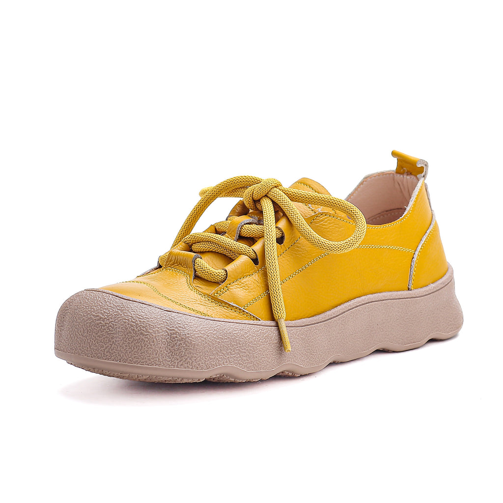 Orthopedische leren schoenen met ronde neus en zachte zool