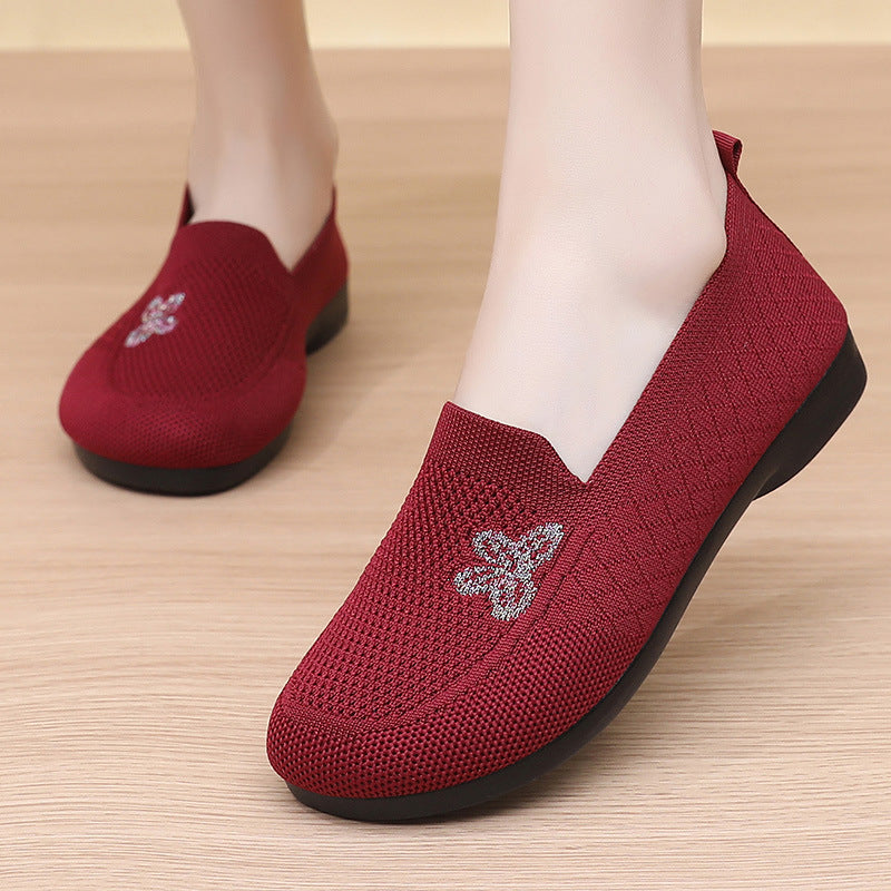 Zapatos de malla con forma de mariposa