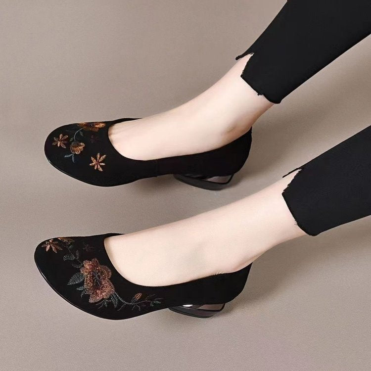 Zapatos ortopédicos de piel con punta redonda