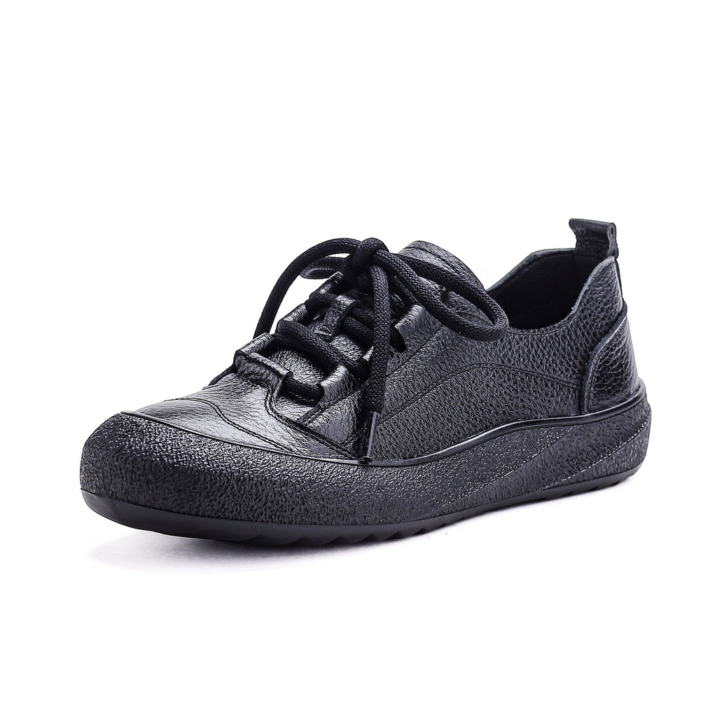 Orthopedische leren schoenen met ronde neus en zachte zool