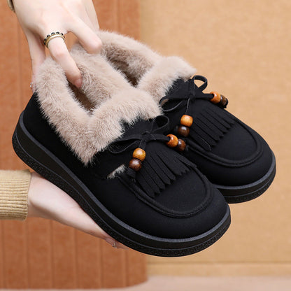 Zapatos con forro polar de estilo retro
