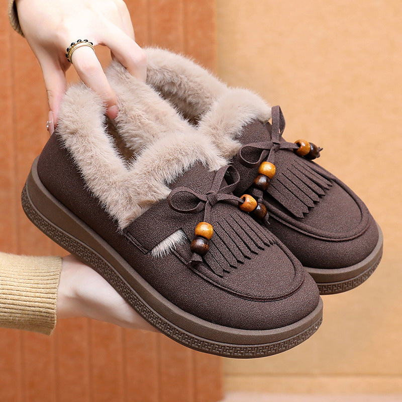 Zapatos con forro polar de estilo retro