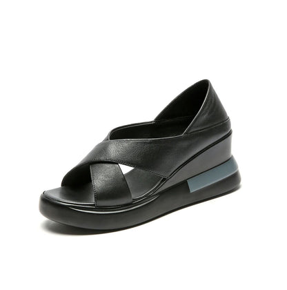 Sandalias tacón tiras cruzadas