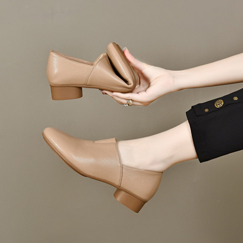 Zapatos ortopédicos cómodos de cuero genuino