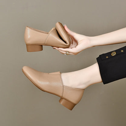 Zapatos ortopédicos cómodos de cuero genuino