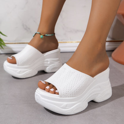 Sandalias de suela gruesa de malla