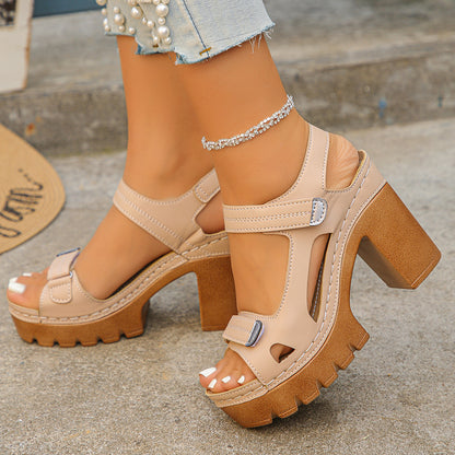 Sandalias de plataforma con una sola tira