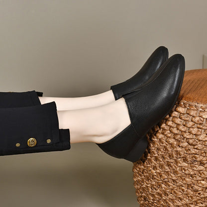 Zapatos ortopédicos cómodos de cuero genuino