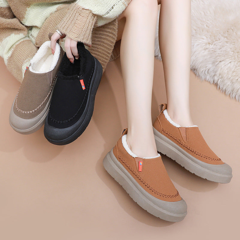 Zapatos de suela blanda con forro polar