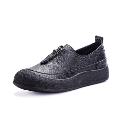 Zapatos de cuero vacuno estilo vintage para mujer