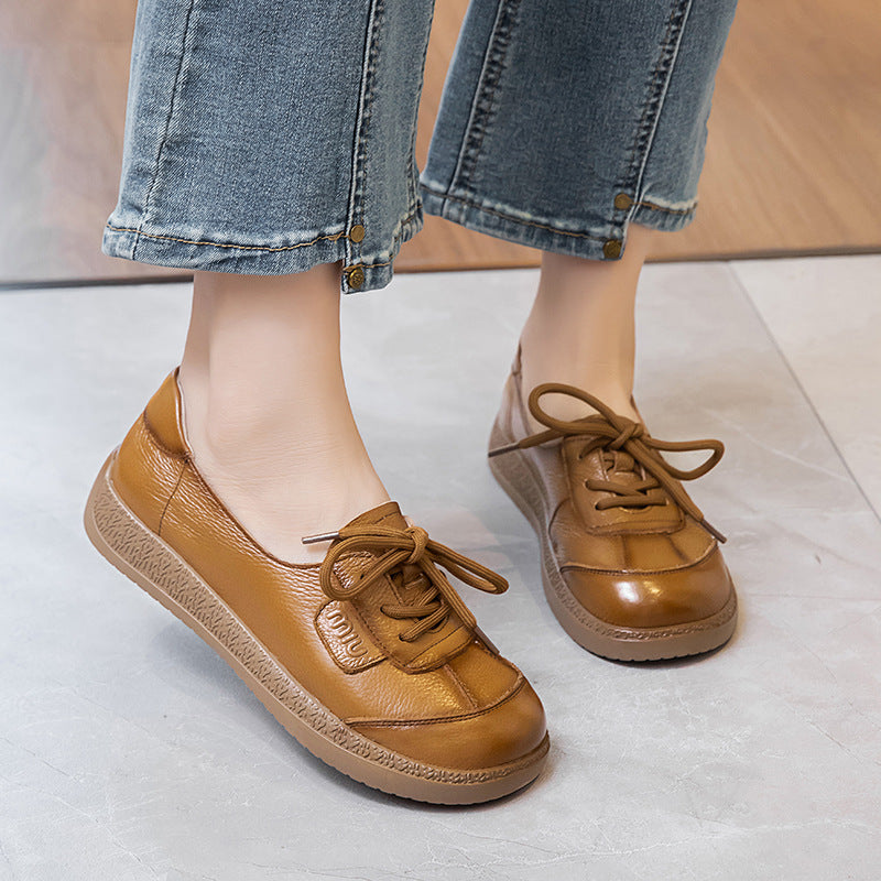 Zapatos de suela blanda de piel de vacuno de grano superior