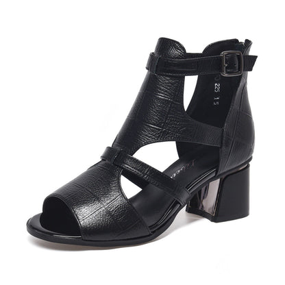 [🐂100% cuero auténtico]Sandalias Fiesta Romana