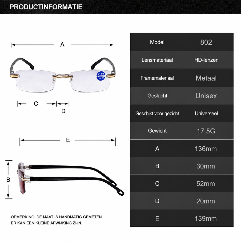 Slimme progressieve multifocale bril