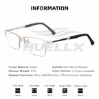 Semi-Rimless Photochromic Reading Glasses