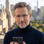 Semi-Rimless Photochromic Reading Glasses