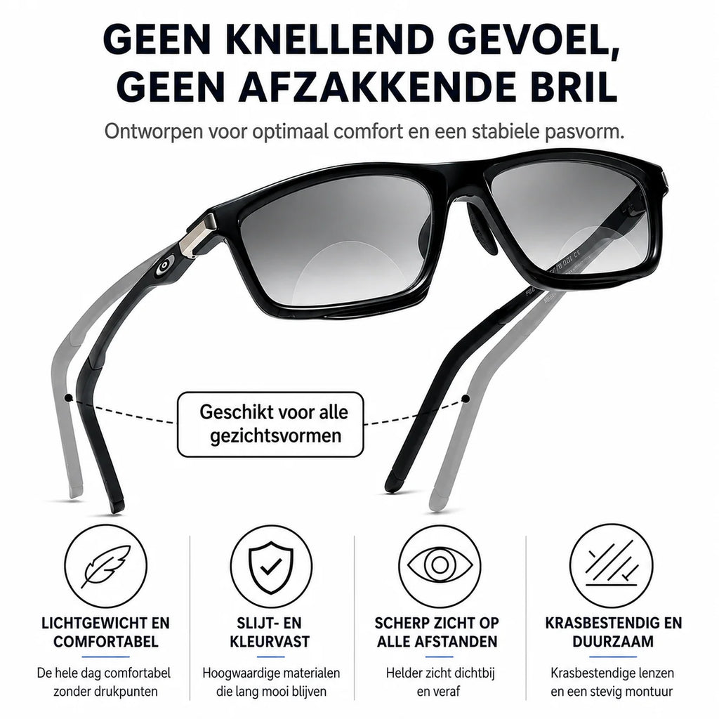 SPORTY TR SQUARE ULTRALIGHT READING GLASSES WITH BLUE LIGHT FILTER