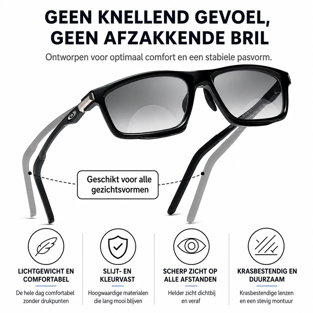 SPORTY TR SQUARE ULTRALIGHT READING GLASSES WITH BLUE LIGHT FILTER