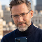 Semi-Rimless Photochromic Reading Glasses